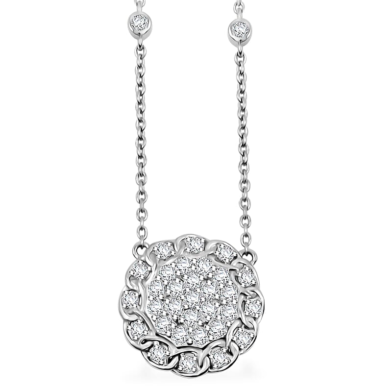 Luxuriant Lab Grown Diamond G SI 1.35 ctw Necklace in Sterling Silver 18 Inches