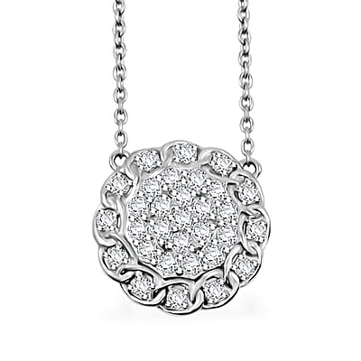 Luxuriant Lab Grown Diamond G SI 1.35 ctw Necklace in Sterling Silver 18 Inches