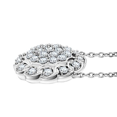 Luxuriant Lab Grown Diamond G SI 1.35 ctw Necklace in Sterling Silver 18 Inches