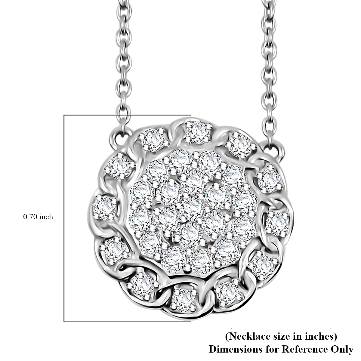 Luxuriant Lab Grown Diamond G SI 1.35 ctw Necklace in Sterling Silver 18 Inches