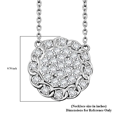 Luxuriant Lab Grown Diamond G SI 1.35 ctw Necklace in Sterling Silver 18 Inches