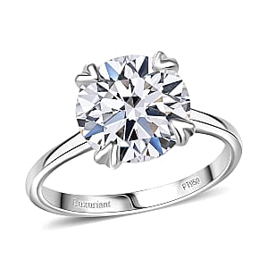 IGI Certified 950 Platinum Luxuriant Lab Grown Diamond (G, VS) and Lab Grown Blue Diamond (IR) Ring (Size 9.0) 5.00 ctw