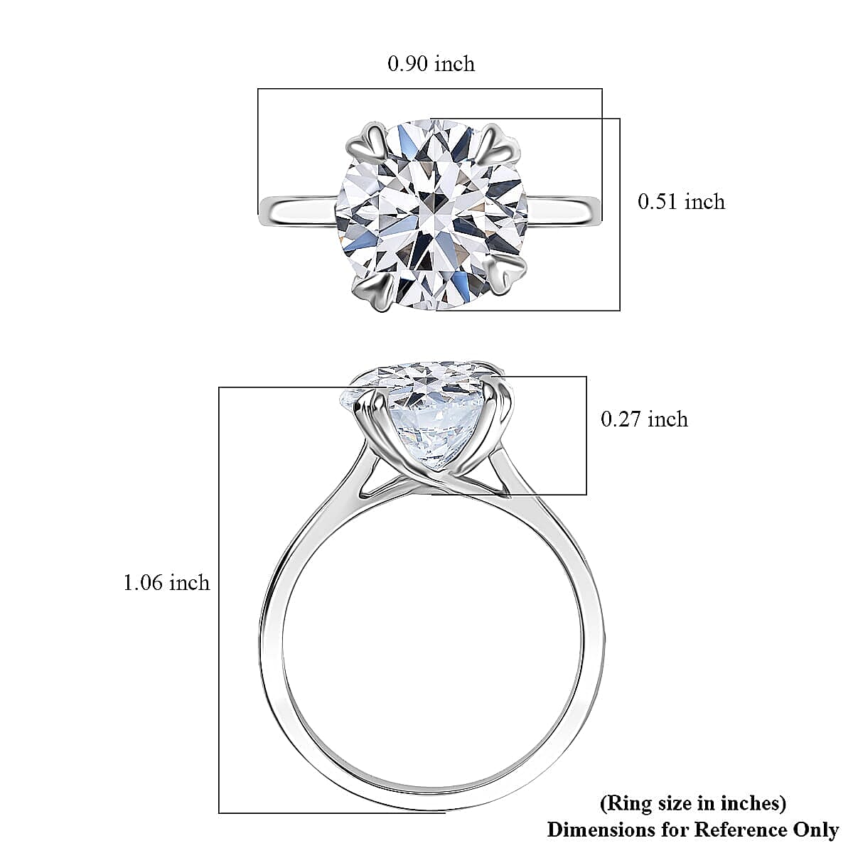 IGI Certified 950 Platinum Luxuriant Lab Grown Diamond (G, VS) and Lab Grown Blue Diamond (IR) Ring (Size 9.0) 5.00 ctw image number 5
