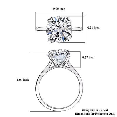 IGI Certified Luxuriant Lab Grown Diamond, Lab Grown Blue Diamond Ring in 950 Platinum 5.00 ctw (Size 10.0)