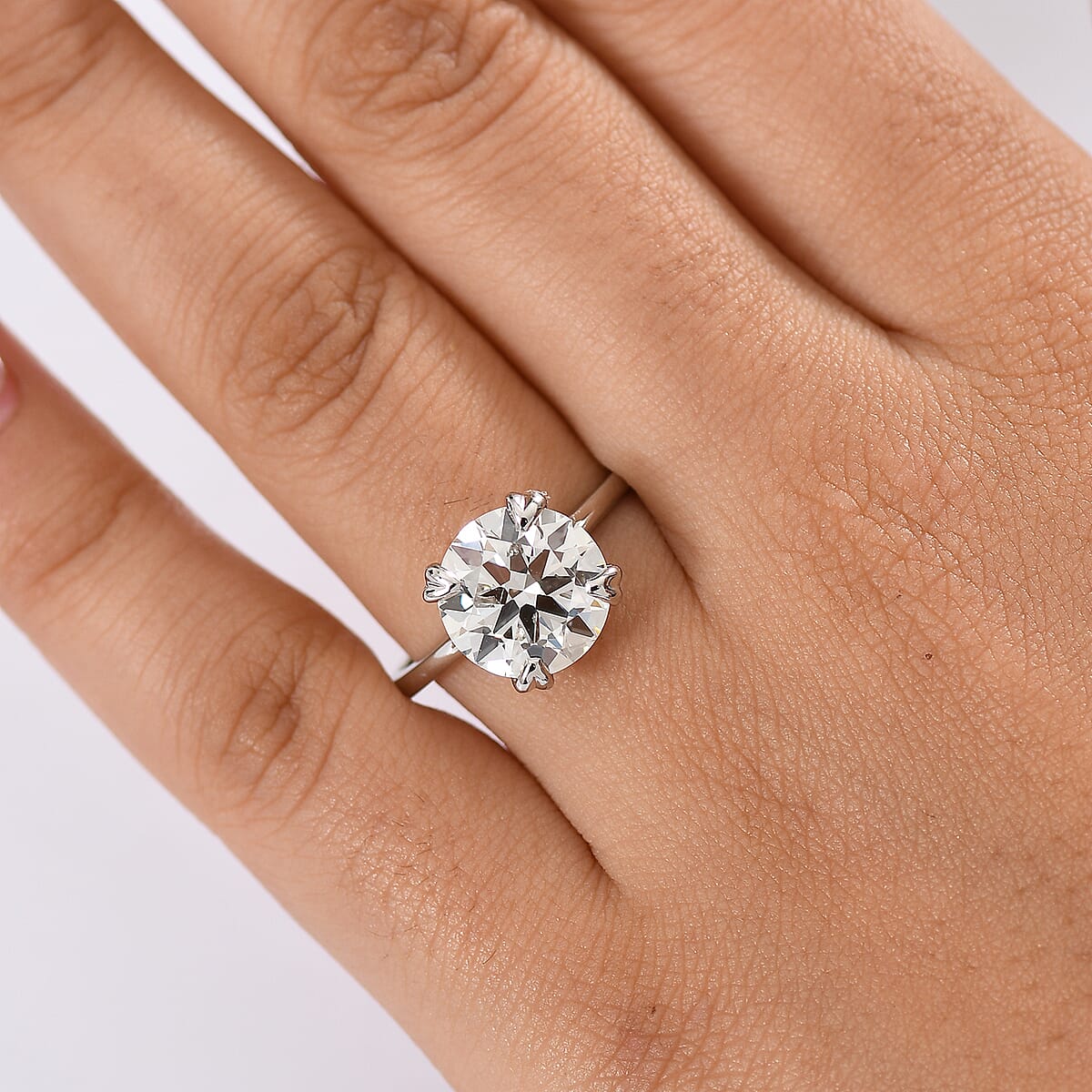 IGI Certified Luxuriant Lab Grown Diamond G VS and Lab Grown Blue Diamond (IR) 5.00 ctw Ring in 950 Platinum (Size 9.0) image number 2