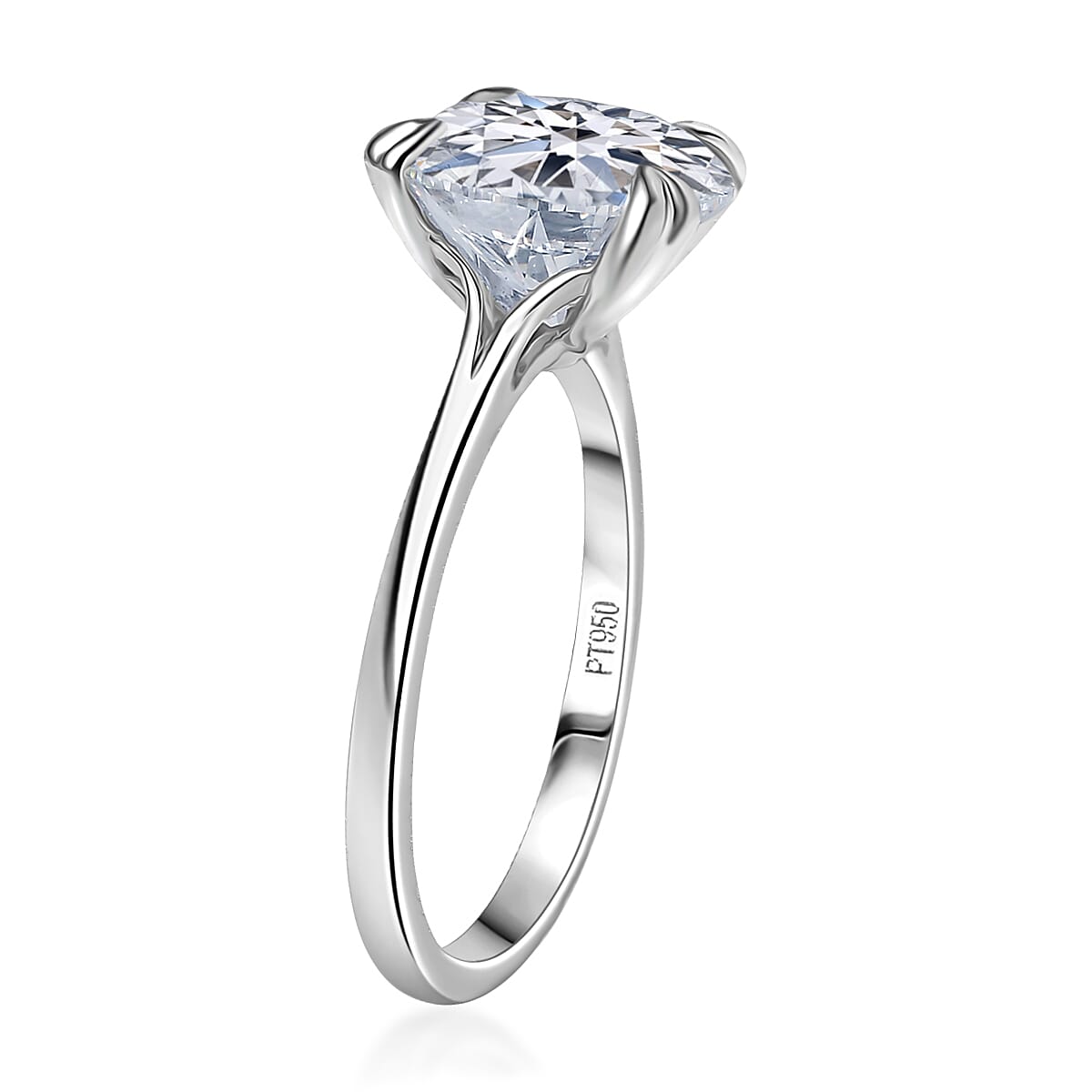 IGI Certified Luxuriant Lab Grown Diamond G VS and Lab Grown Blue Diamond (IR) 5.00 ctw Ring in 950 Platinum (Size 9.0) image number 3