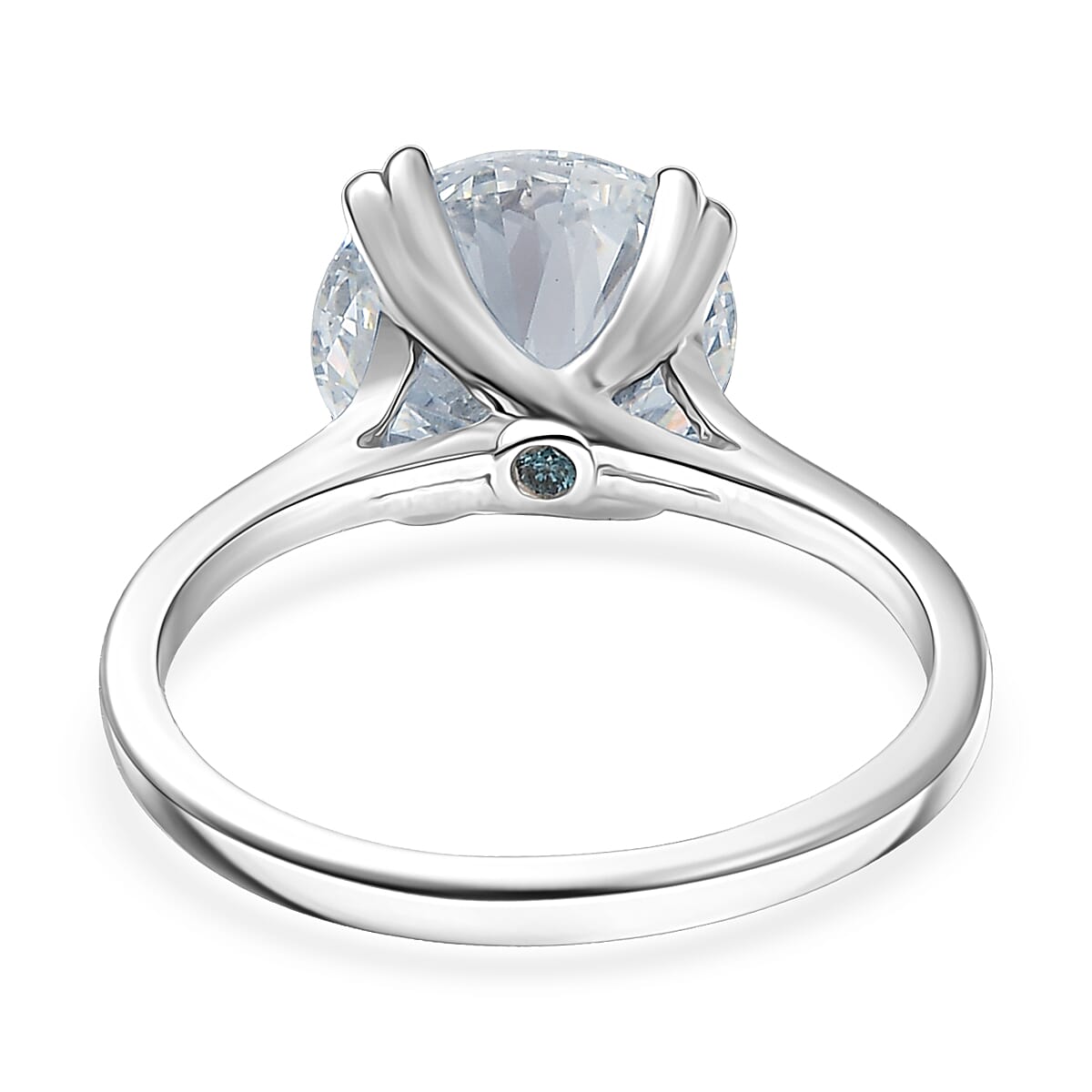 IGI Certified Luxuriant Lab Grown Diamond G VS and Lab Grown Blue Diamond (IR) 5.00 ctw Ring in 950 Platinum (Size 9.0) image number 4
