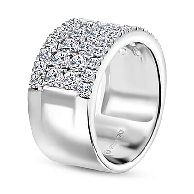 Luxuriant Lab Grown Diamond 2.14 ctw Ring in Sterling Silver (Size 10.0)