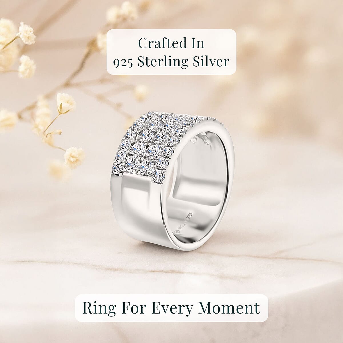 Luxuriant Lab Grown Diamond 2.14 ctw Ring in Sterling Silver (Size  5.0) image number 2