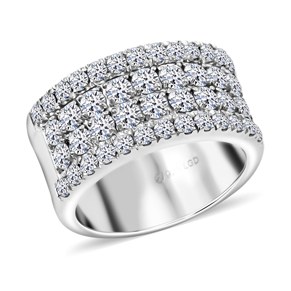 Luxuriant Lab Grown Diamond 2.14 ctw Ring in Sterling Silver (Size 10.0) image number 0