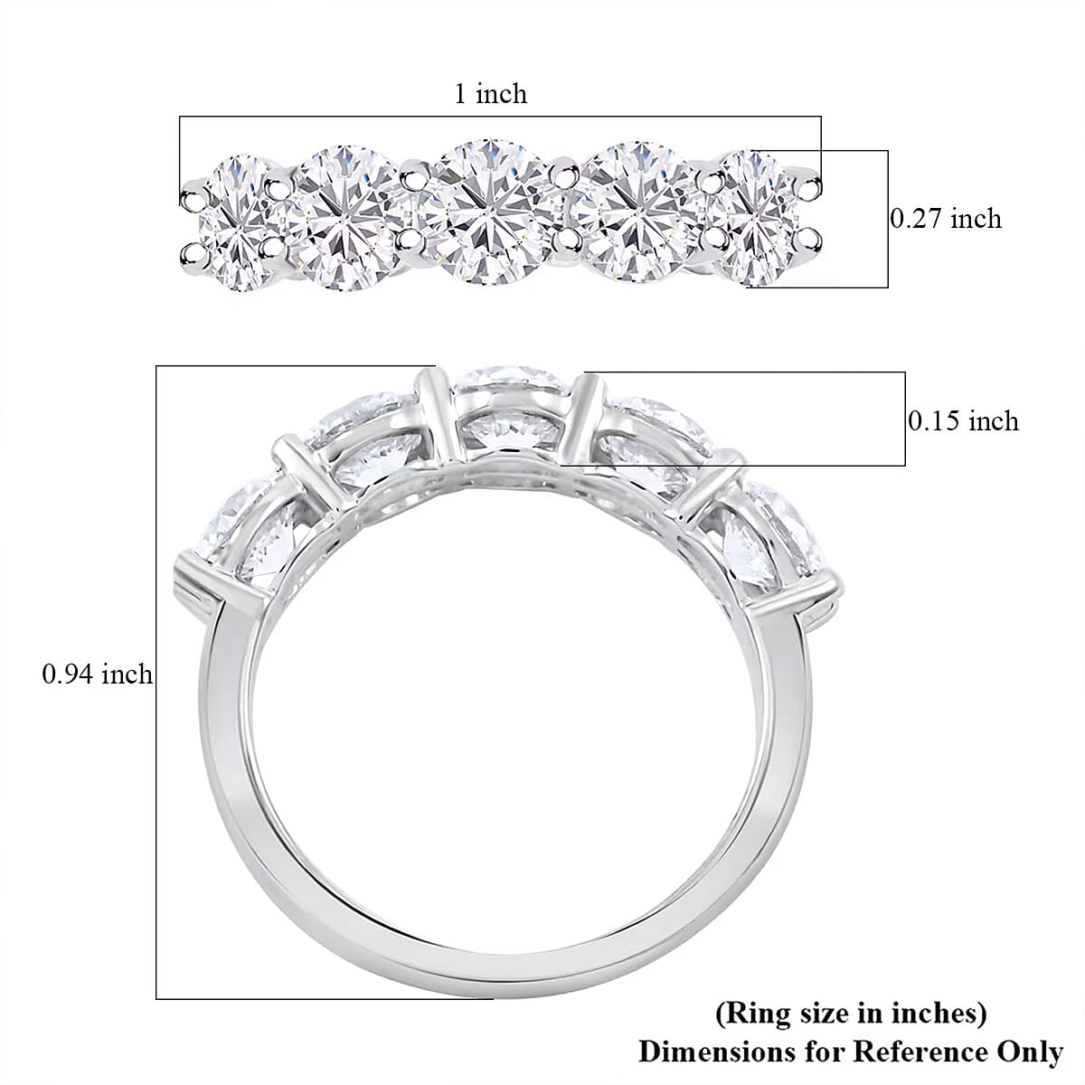 Luxuriant Lab Grown Diamond G VS 2.50 ctw Ring in 14K White Gold (Size 10.0) image number 6