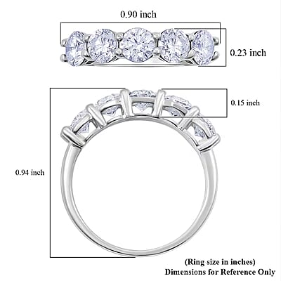 Luxuriant Lab Grown Diamond G VS 2.50 ctw Ring in 14K White Gold (Size 10.0)