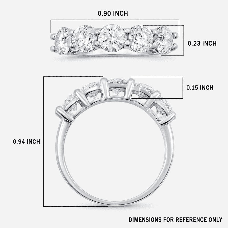 Luxuriant Lab Grown Diamond G VS 2.50 ctw Ring in 14K White Gold (Size 10.0)