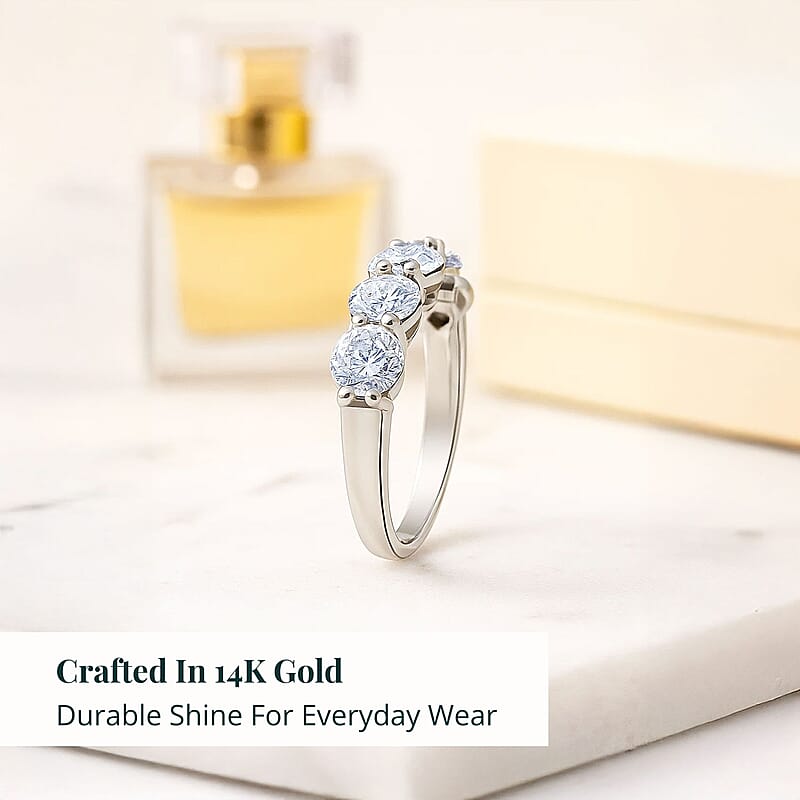 14K White Gold Luxuriant Lab Grown Diamond (G, VS) Ring (Size 10.5) 2.50 ctw