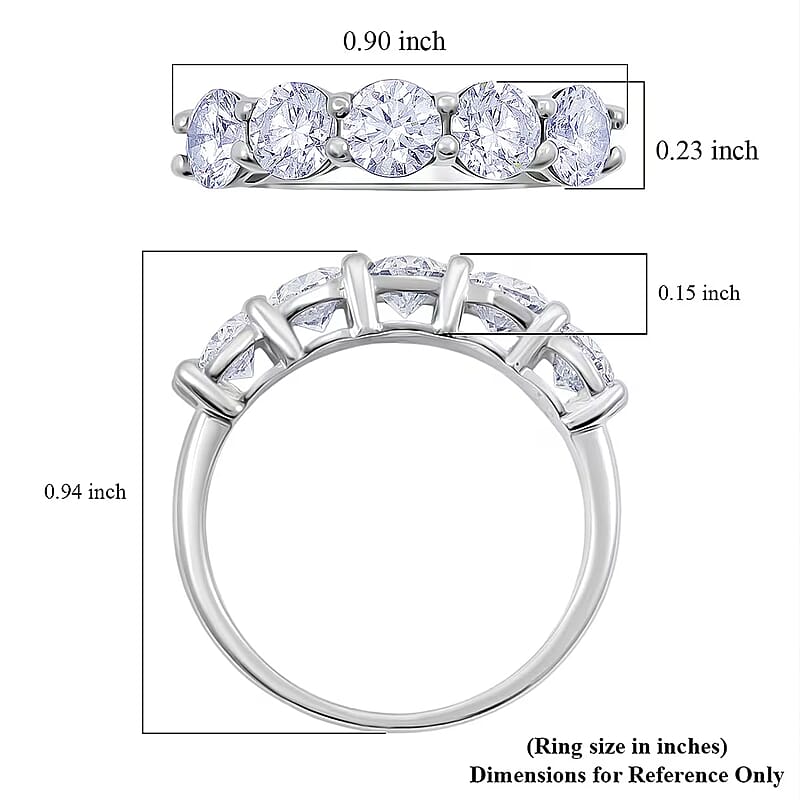 14K White Gold Luxuriant Lab Grown Diamond (G, VS) Ring (Size 10.5) 2.50 ctw