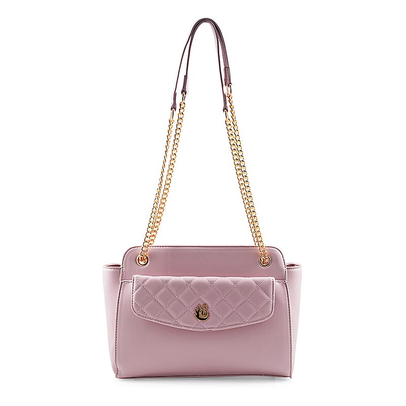 Gloria Vanderbilt Blush Quilted Faux Leather Shoulder Bag