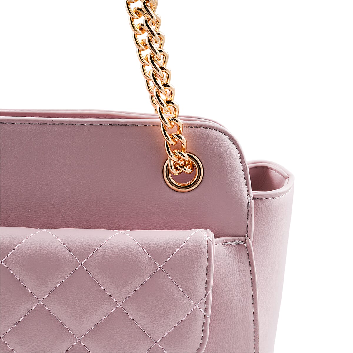 Gloria Vanderbilt Blush Quilted Faux Leather Shoulder Bag image number 4