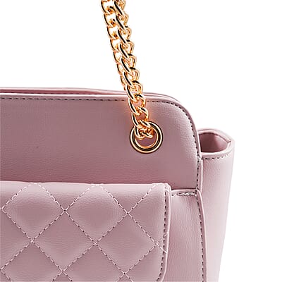 Gloria Vanderbilt Blush Quilted Faux Leather Shoulder Bag