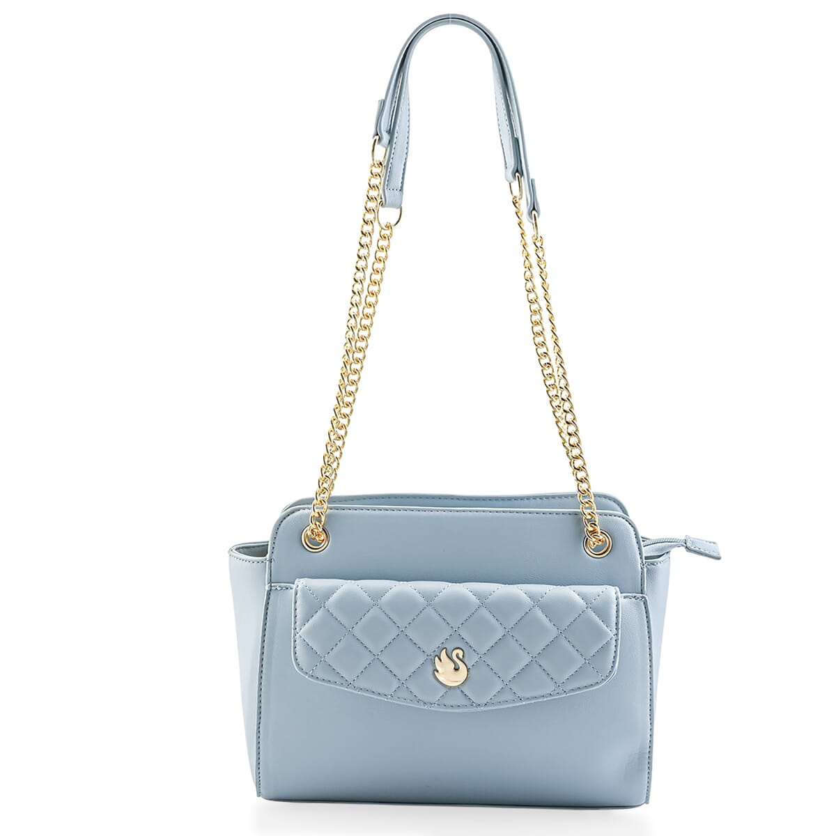 Gloria Vanderbilt Light Blue Quilted Faux Leather Shoulder Bag image number 0