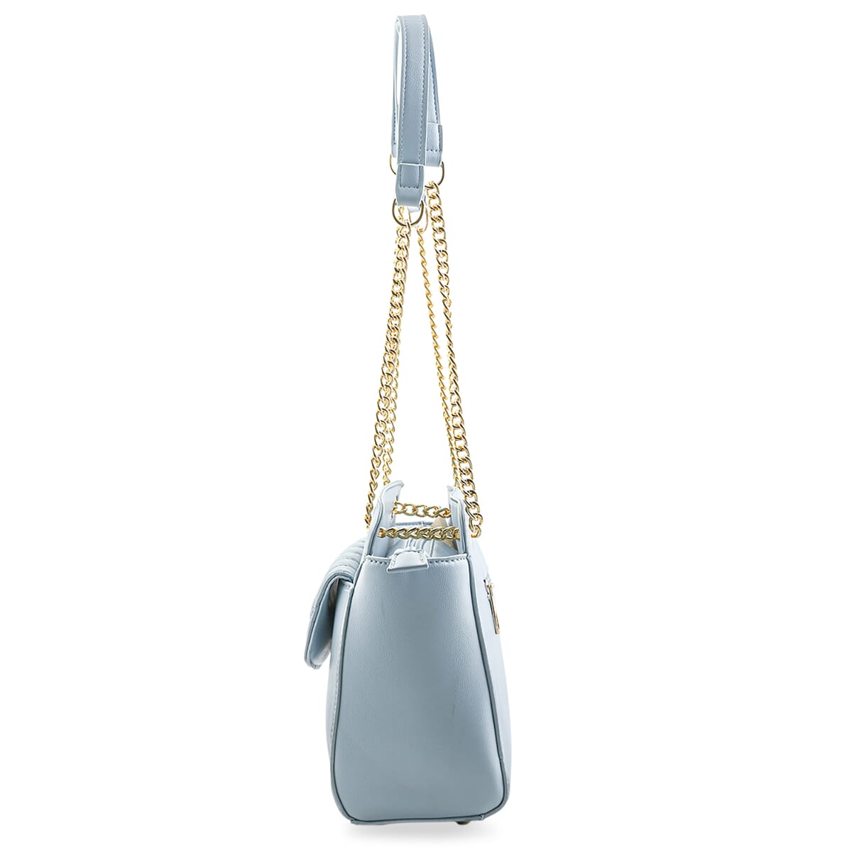 Gloria Vanderbilt Light Blue Quilted Faux Leather Shoulder Bag image number 3