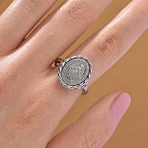 Miraculous Medal Ring in Stainless Steel (Size 10.0)