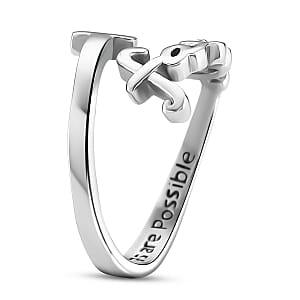 Faith and Cross Ring in Stainless Steel (Size 10.0)