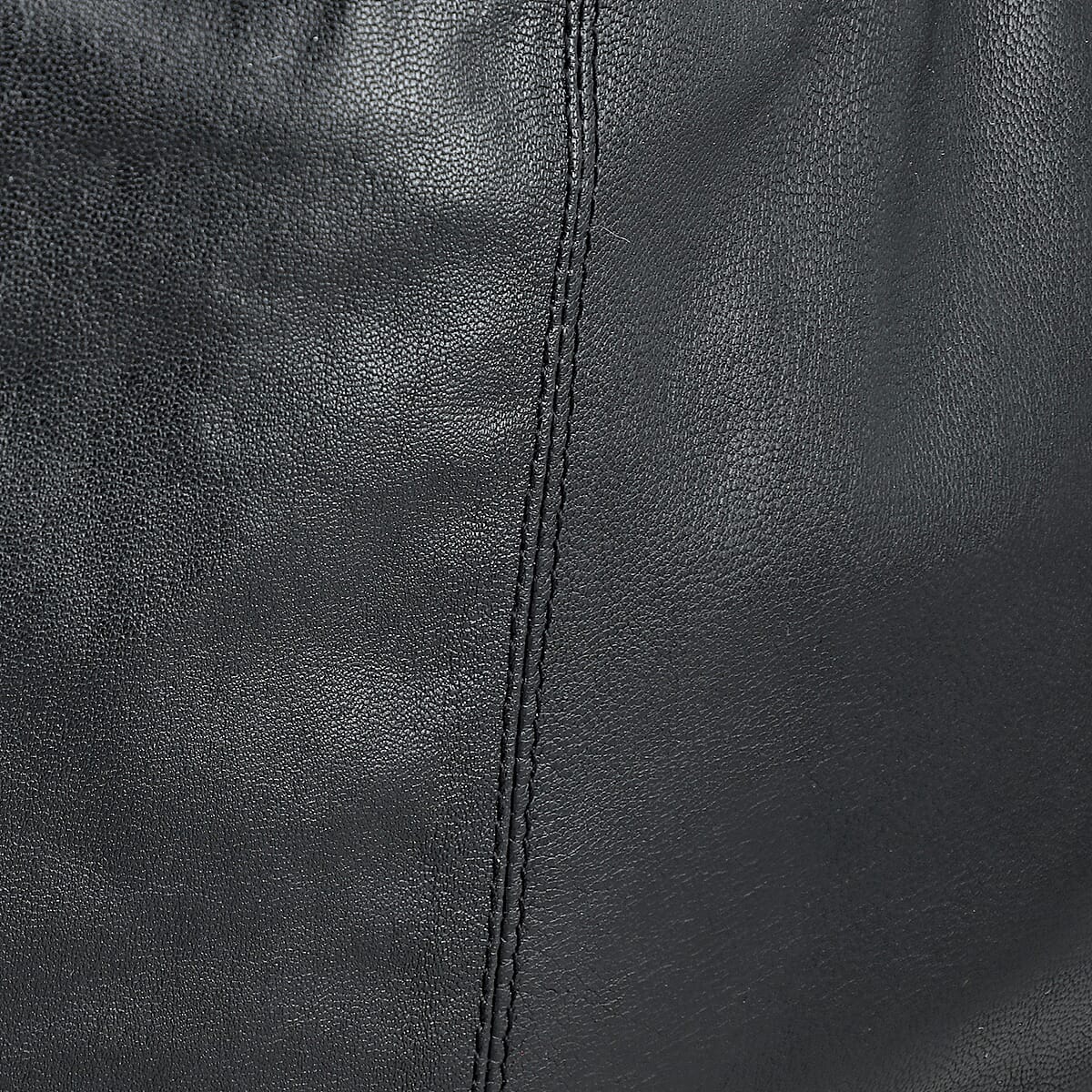 La Marey Black Genuine Leather Macrame Flap Tote Bag image number 6