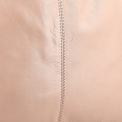La Marey Pink Genuine Leather Macrame Flap Tote Bag
