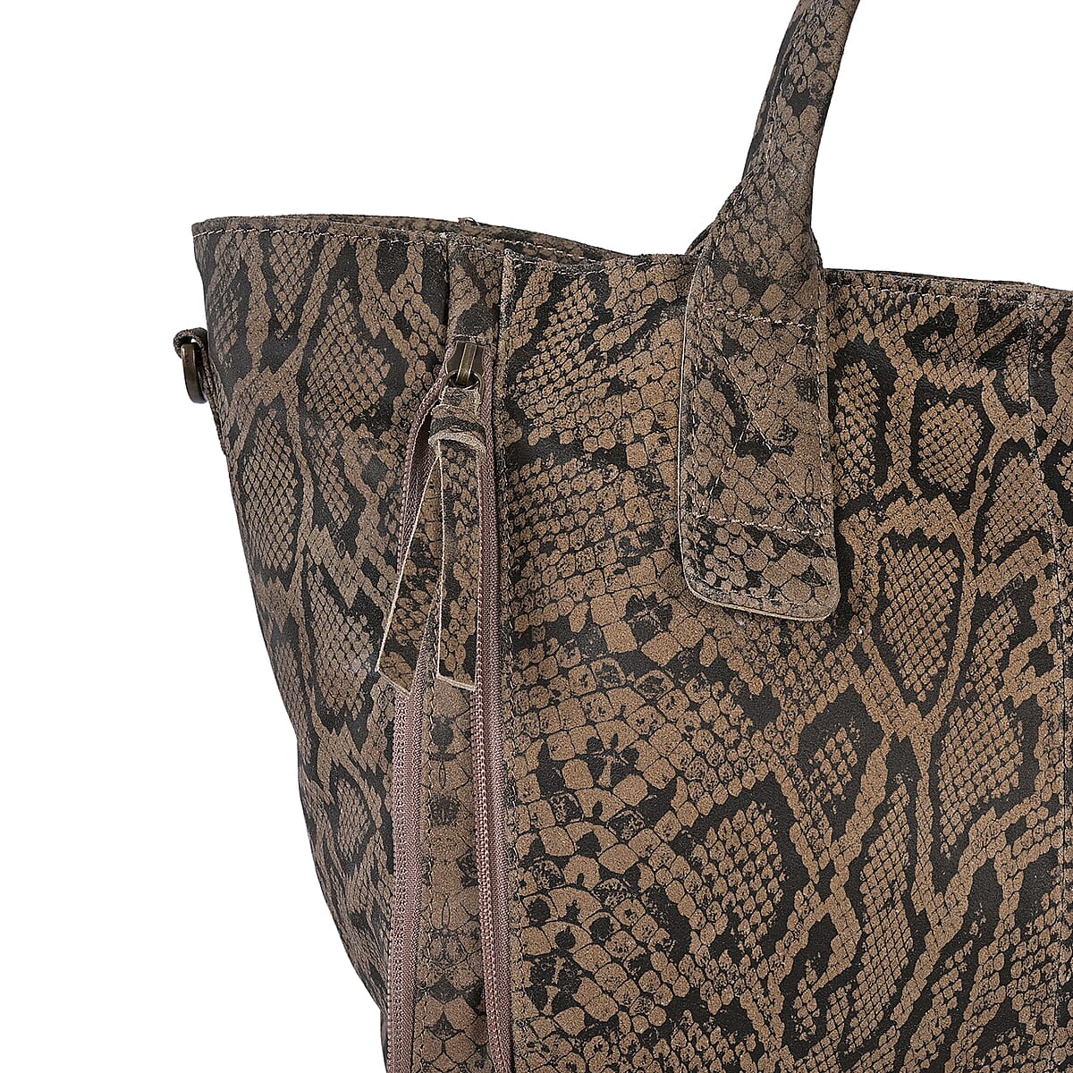 LA MAREY Brown 100% Genuine Leather Tote Bag  image number 7