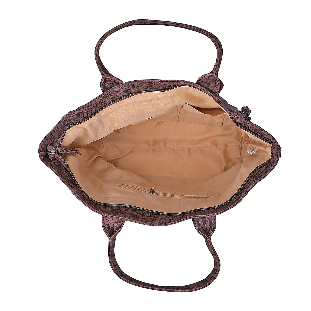 LA MAREY Burgundy 100% Genuine Leather Tote Bag  image number 6