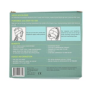 Aculief Wearable Acupressure Headache & Migraine Relief Hat- Black