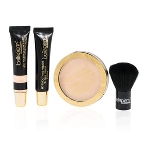 Bellapierre Starter Kit (HD Primer, Concealer, Foundation, & Brush) Light