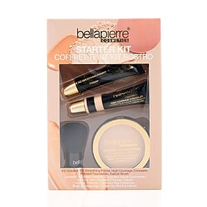 Bellapierre Starter Kit (HD Primer, Concealer, Foundation, & Brush) Light