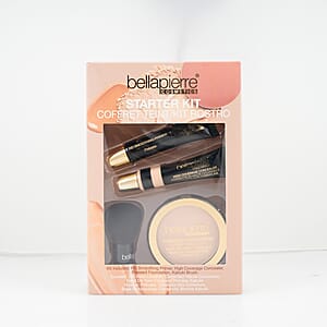 Bellapierre Starter Kit (HD Primer, Concealer, Foundation, & Brush) Light