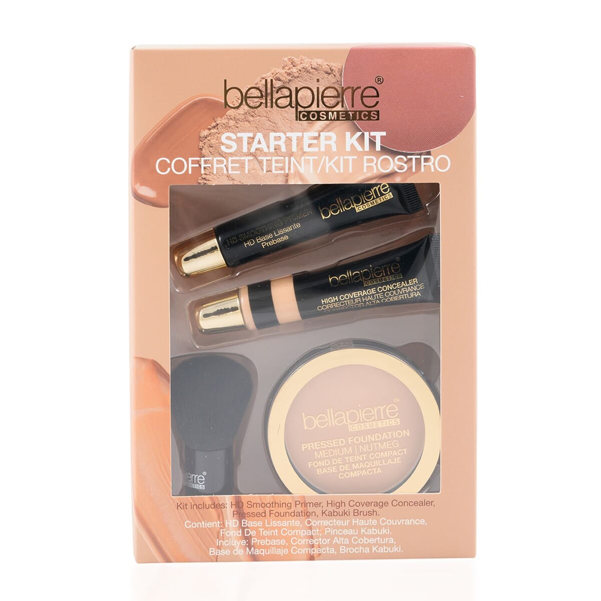 Bellapierre Starter Kit (HD Primer, Concealer, Foundation, & Brush) Medium image number 1