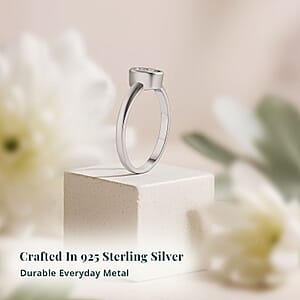 Lab Grown Polki Diamond Ring in Sterling Silver 0.25 ctw (Size 10.0)