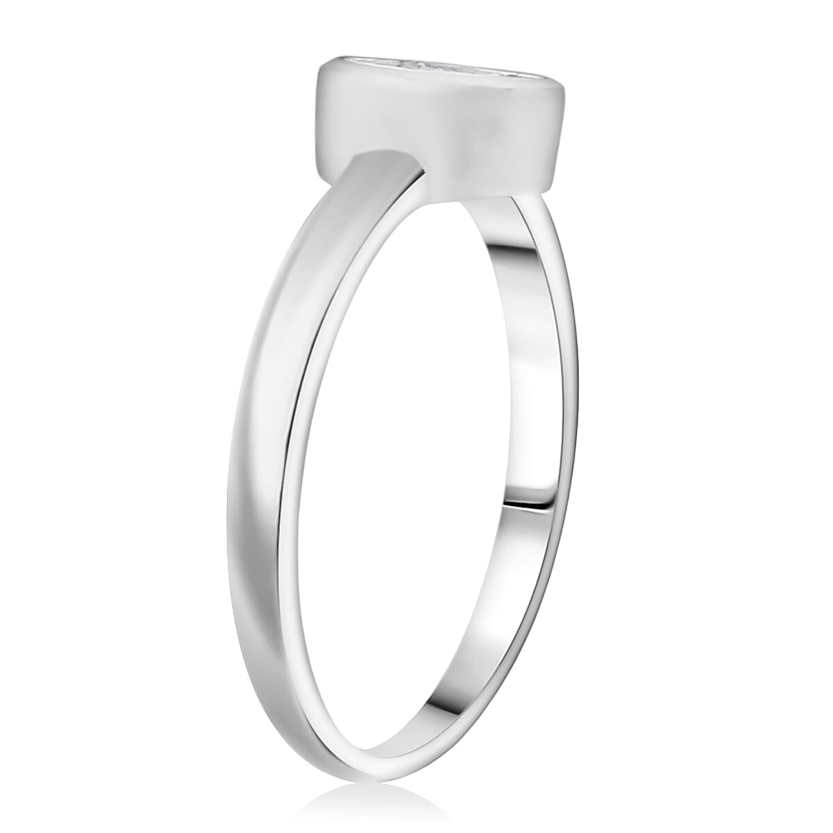 Luxuriant Lab Grown Polki Diamond 0.25 ctw Ring in Sterling Silver (Size 5.0)  image number 3