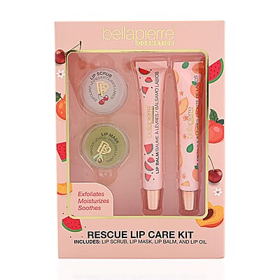 Bellapierre Rescue Lip Care Kit (Lip Scrub, Lip Mask, Lip Balm, & Lip Oil)