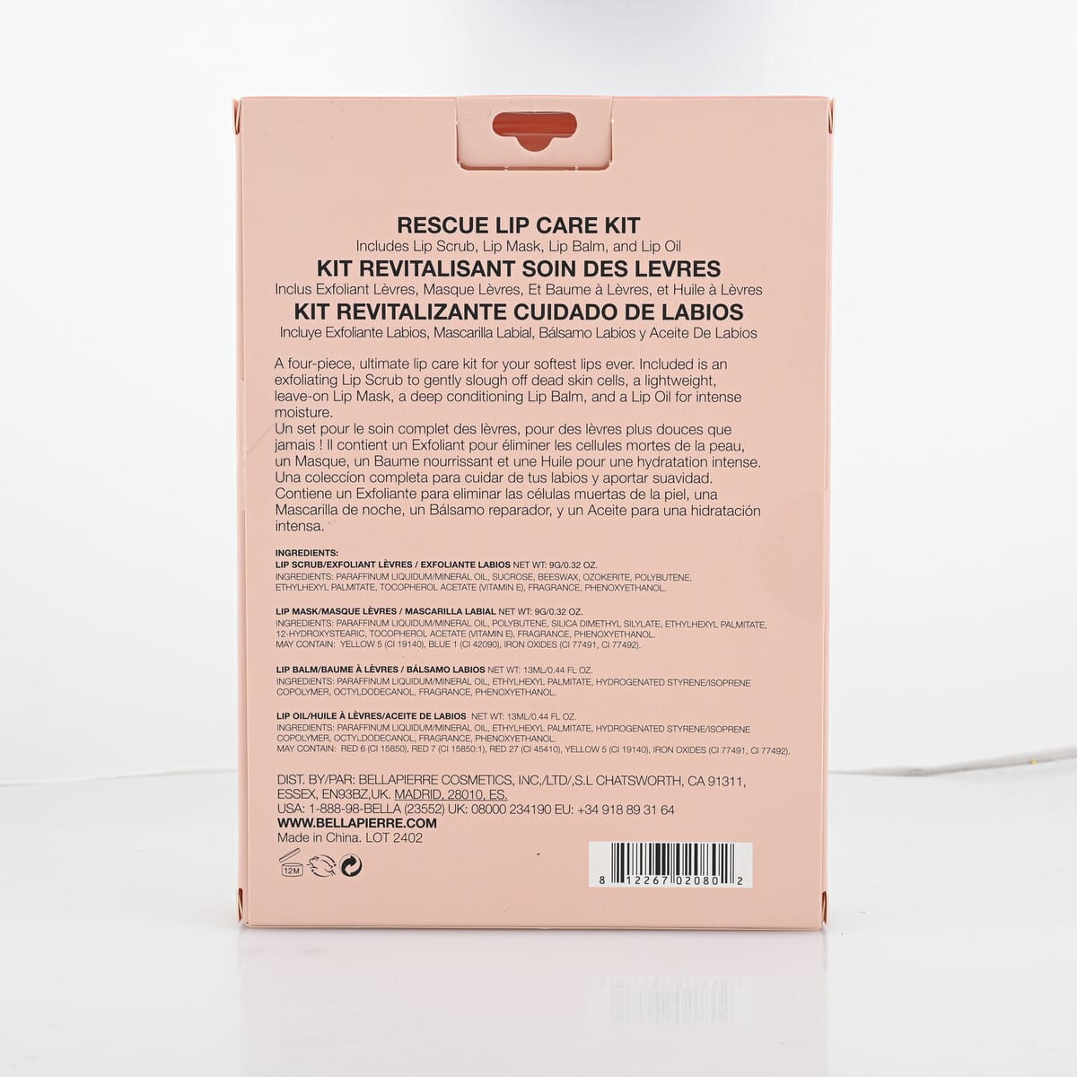 Bellapierre Rescue Lip Care Kit (Lip Scrub, Lip Mask, Lip Balm, & Lip Oil) image number 7
