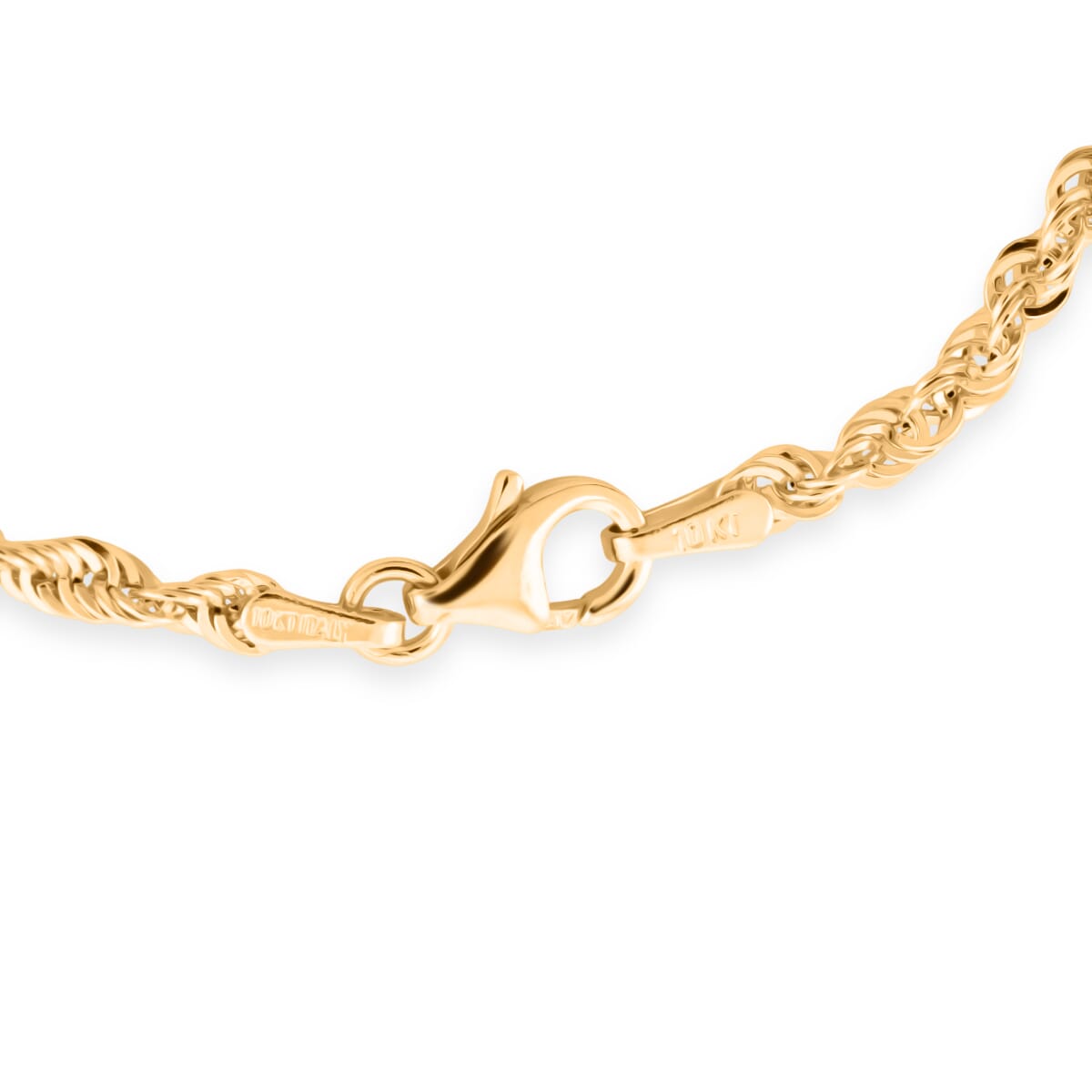 Doorbuster Italian 10K Yellow Gold Graduated Royal Rope Bracelet (7.50 In) 1.73 Grams image number 2
