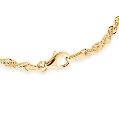  Italian 10K Yellow Gold Graduated Royal Rope Bracelet (7.50 In) 1.73 Grams