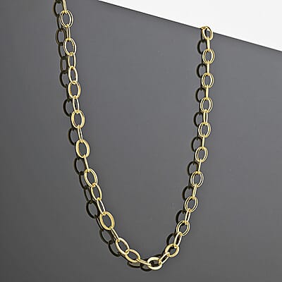 Italian 10K Yellow Gold Giotto Rolor Necklace 18-20 Inches 2.52 Grams