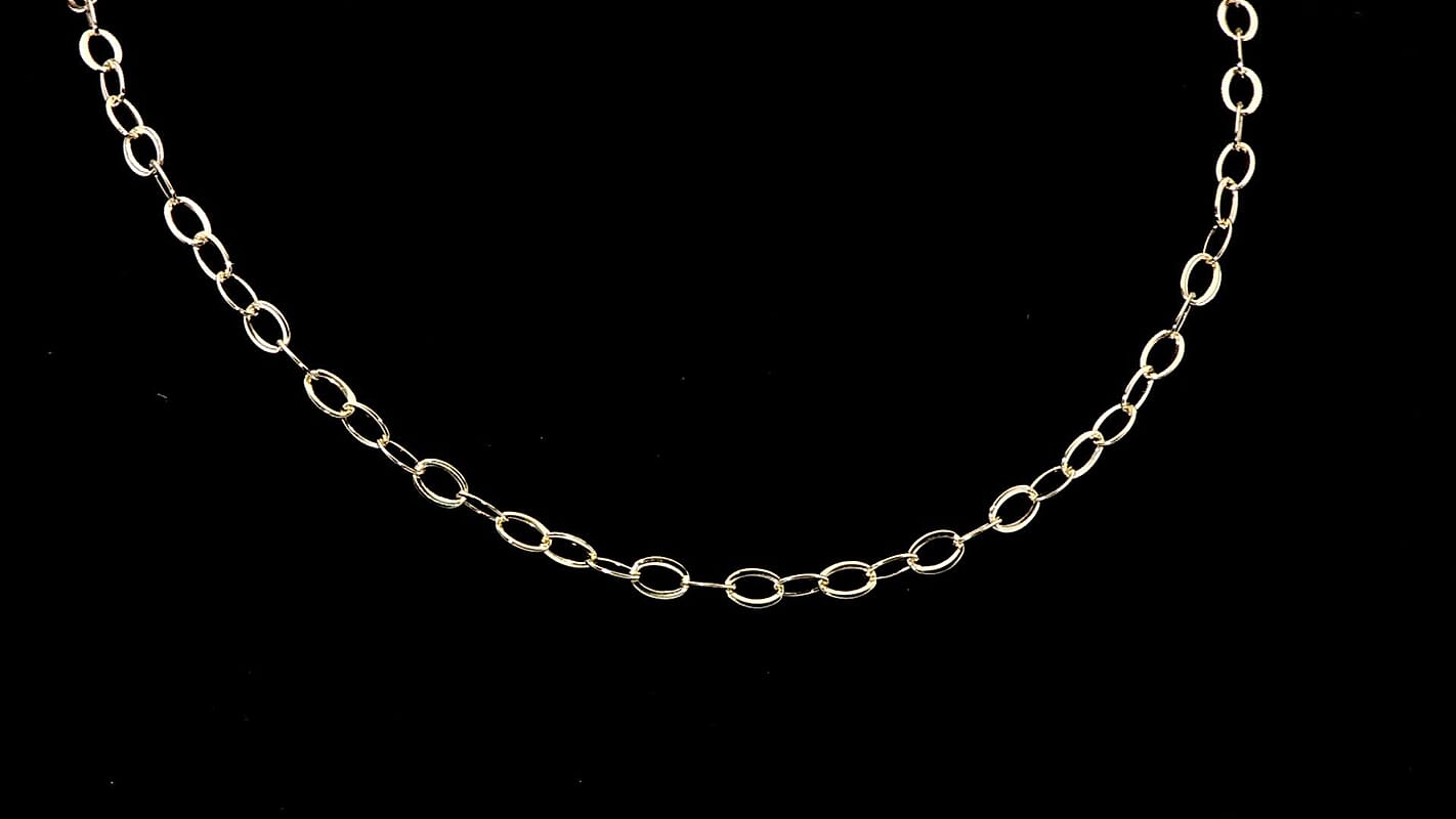 Italian 10K Yellow Gold Giotto Rolor Necklace 18-20 Inches 2.52 Grams