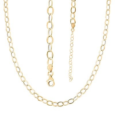 Italian 10K Yellow Gold Giotto Rolor Necklace 18-20 Inches 2.52 Grams