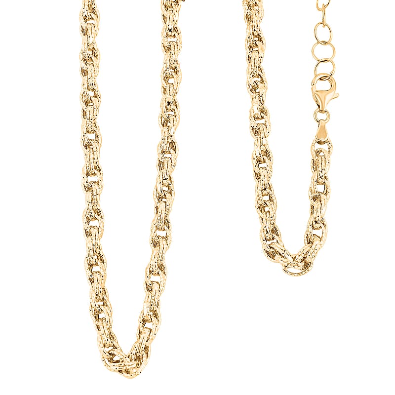 JCK Hunter’s Pick Italian 10K Yellow Gold DC Spirali Oro Prezioso Torchon Necklace 18-20 Inches 9.6 Grams