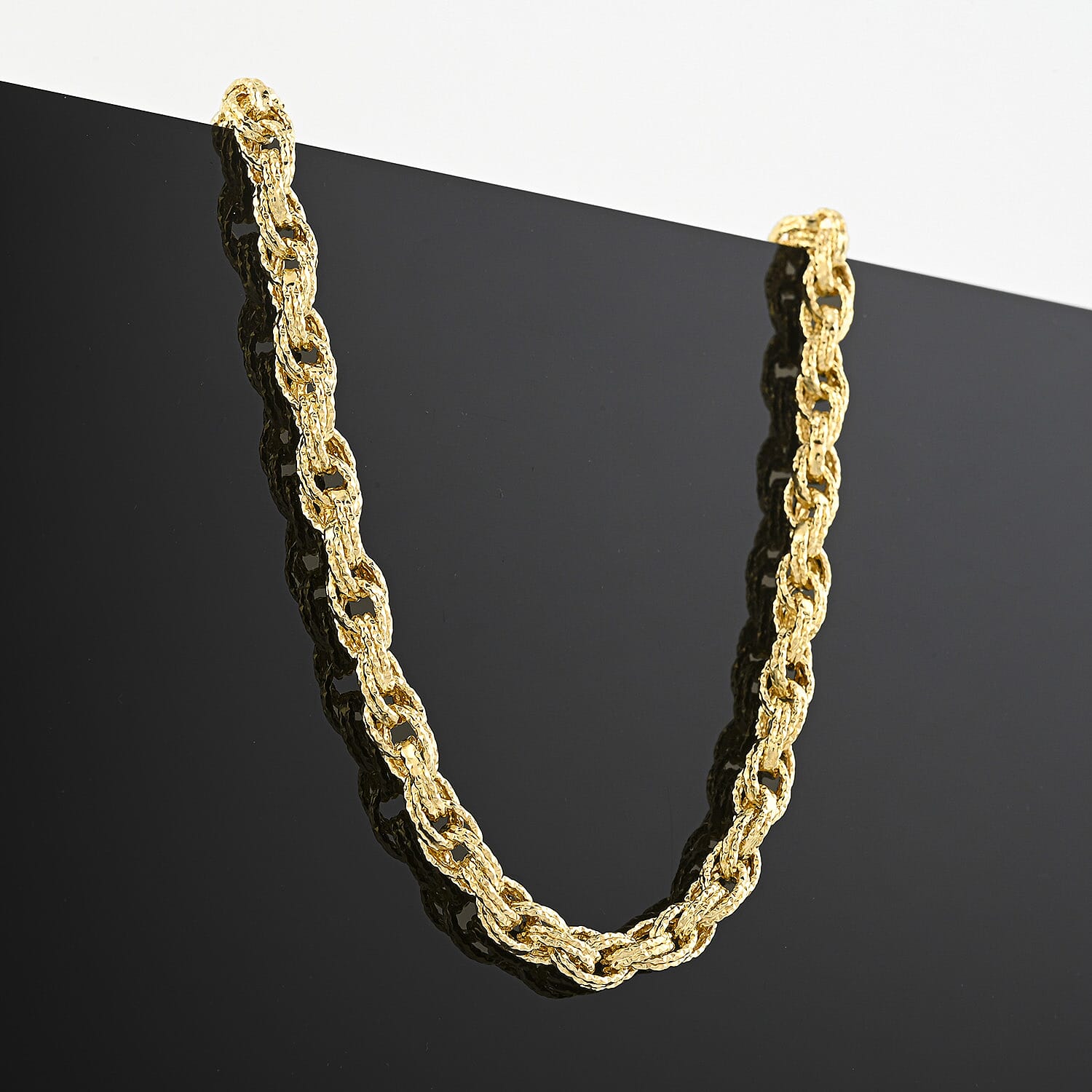 JCK Hunter’s Pick Italian 10K Yellow Gold DC Spirali Oro Prezioso Torchon Necklace 18-20 Inches 9.6 Grams