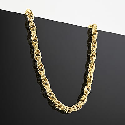 JCK Hunter’s Pick Italian 10K Yellow Gold DC Spirali Oro Prezioso Torchon Necklace 18-20 Inches 9.6 Grams