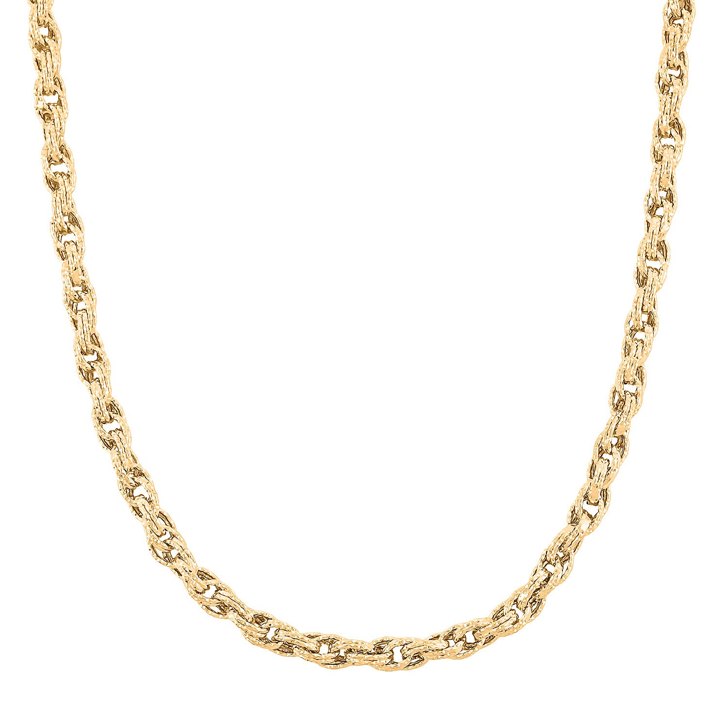 JCK Hunter’s Pick Italian 10K Yellow Gold DC Spirali Oro Prezioso Torchon Necklace 18-20 Inches 9.6 Grams