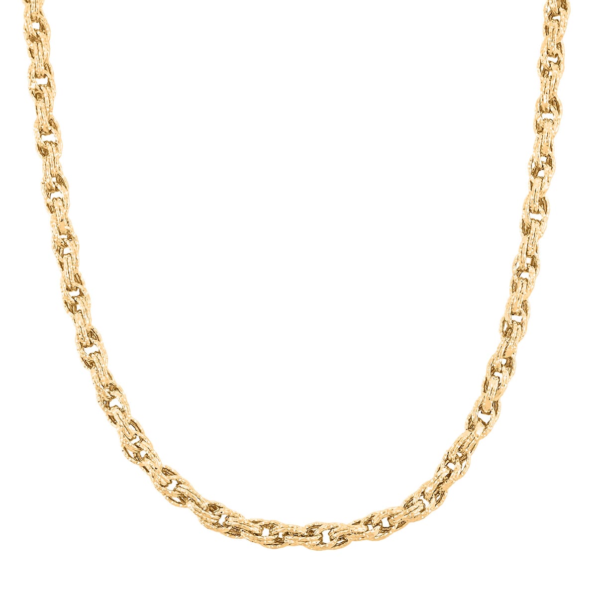 JCK Hunter’s Pick Italian 10K Yellow Gold DC Spirali Oro Prezioso Torchon Necklace 18-20 Inches 9.6 Grams image number 2