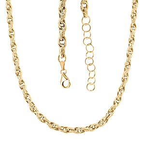 JCK Hunter&rsquo;s Pick Italian 10K Yellow Gold DC Spirali Oro Prezioso Torchon Necklace 18-20 Inches 9.6 Grams